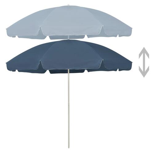 Strandparasol 300 cm blå