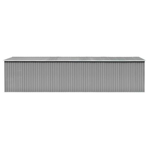 Haveskur 257x779x181 cm galvaniseret stål grå