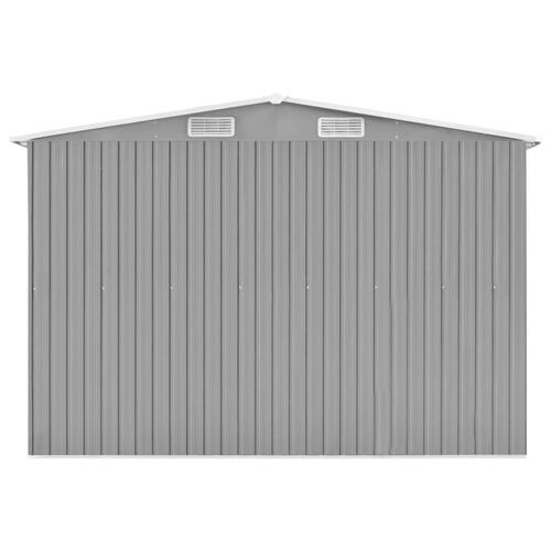 Haveskur 257x779x181 cm galvaniseret stål grå