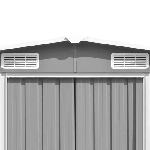 Haveskur 257x779x181 cm galvaniseret stål grå