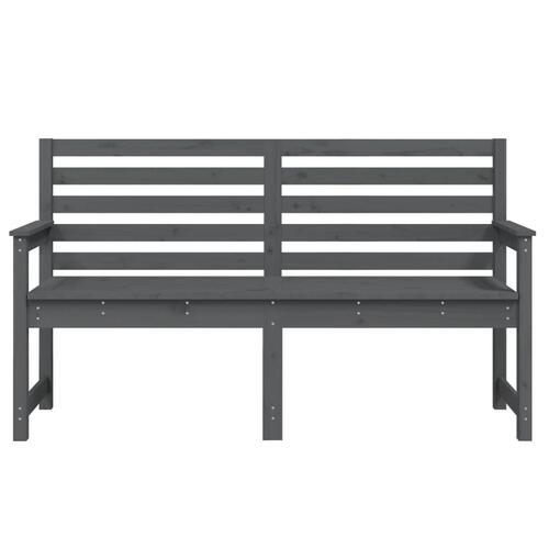 Havebænk 159,5x48x91,5 cm massivt fyrretræ grå