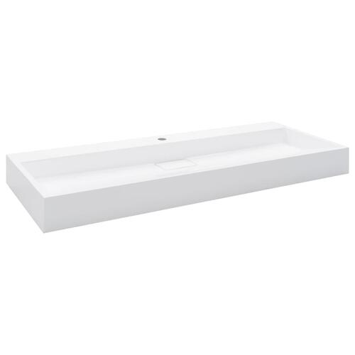 Håndvask 120 x 46 x 11 cm mineralstøbt/marmorstøbt hvid