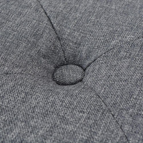 Puf i stof 80 x 80 x 30 cm mørkegrå