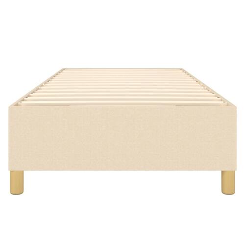 Sengeramme 100x200 cm stof cremefarvet