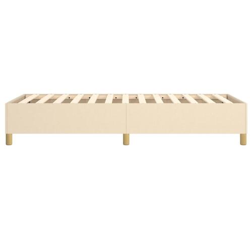 Sengeramme 100x200 cm stof cremefarvet