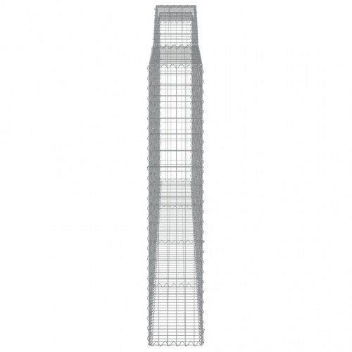 Buede gabionkurve 3 stk. 400x30x160/180 cm galvaniseret jern