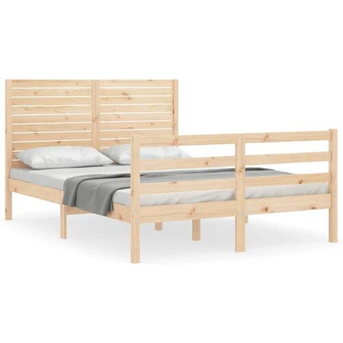 Sengeramme med sengegavl Small Double massivt træ