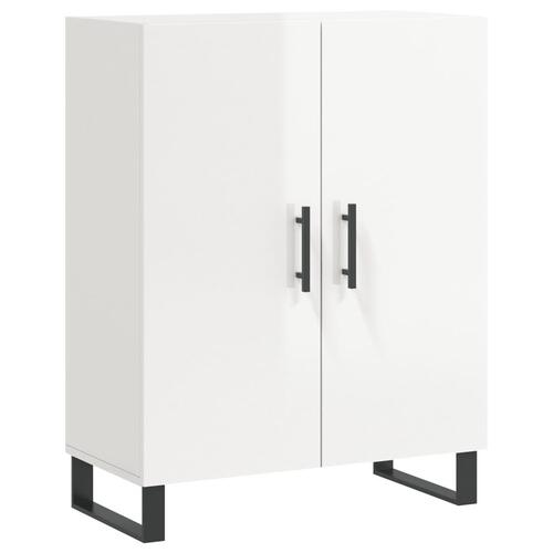 Skænk 69,5x34x90 cm konstrueret træ hvid højglans