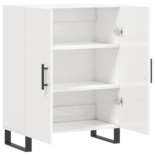 Skænk 69,5x34x90 cm konstrueret træ hvid højglans