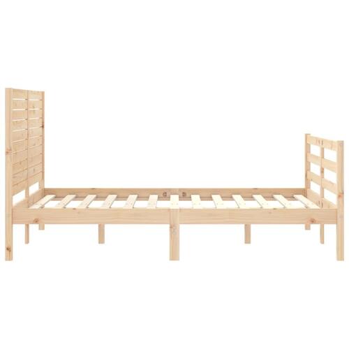 Sengeramme med sengegavl Small Double massivt træ