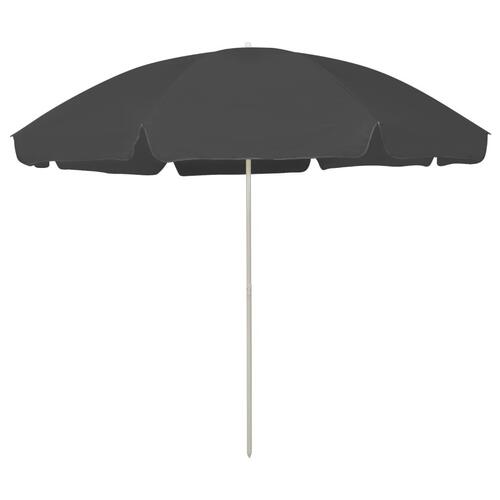 Strandparasol 300 cm antracitgrå