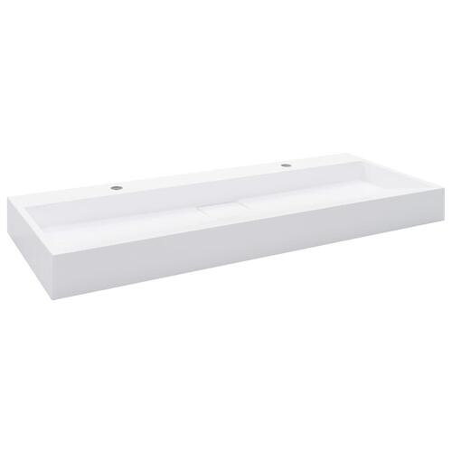 Håndvask 120 x 46 x 11 cm mineralstøbt/marmorstøbt hvid