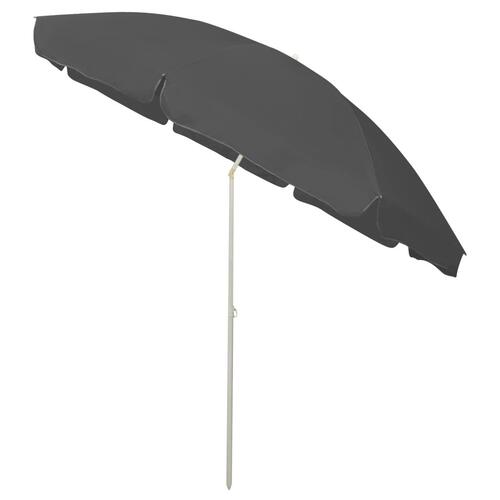 Strandparasol 300 cm antracitgrå