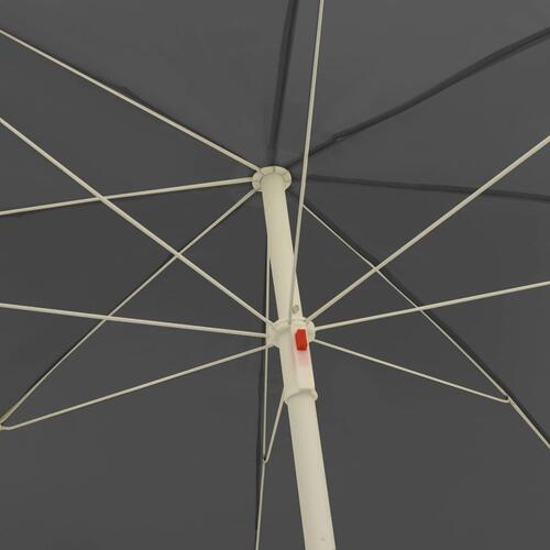 Strandparasol 300 cm antracitgrå