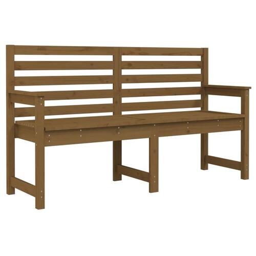 Havebænk 159,5x48x91,5 cm massivt fyrretræ gyldenbrun