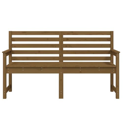 Havebænk 159,5x48x91,5 cm massivt fyrretræ gyldenbrun