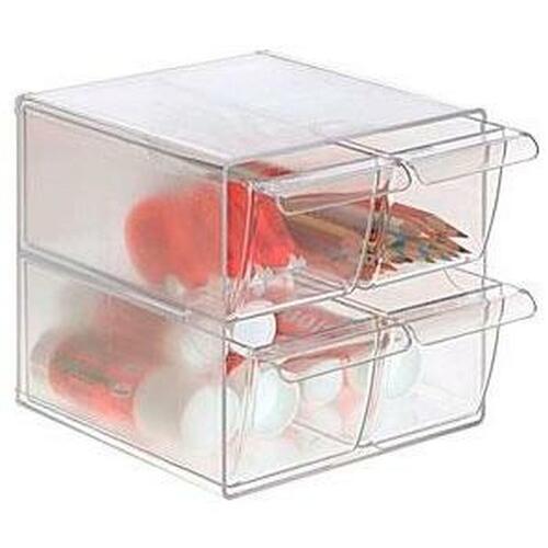 Multifunktionel organizer Archivo 2000 Gennemsigtig 19 x 15 x 15 cm