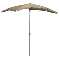 Parasol med stang 200x130 cm gråbrun