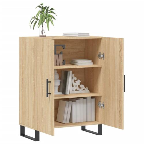 Skænk 69,5x34x90 cm konstrueret træ sonoma-eg
