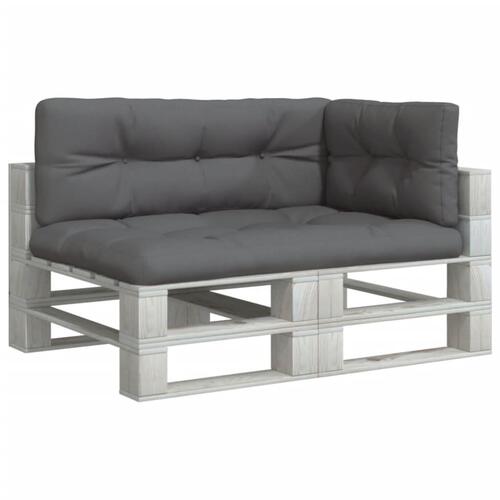 Pallehynder 3 stk. stof antracitgrå