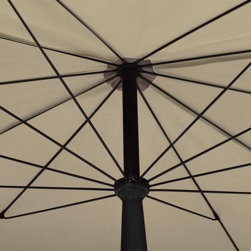 Parasol med stang 200x130 cm gråbrun