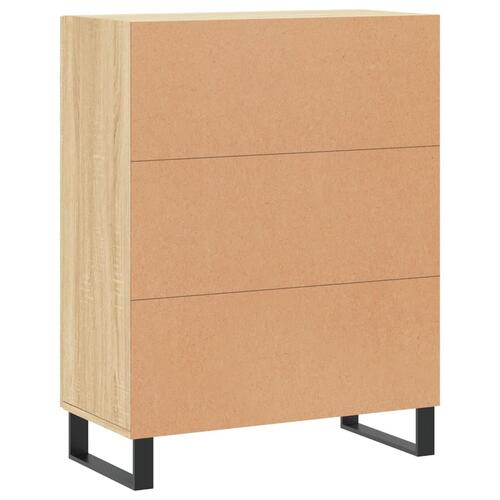 Skænk 69,5x34x90 cm konstrueret træ sonoma-eg