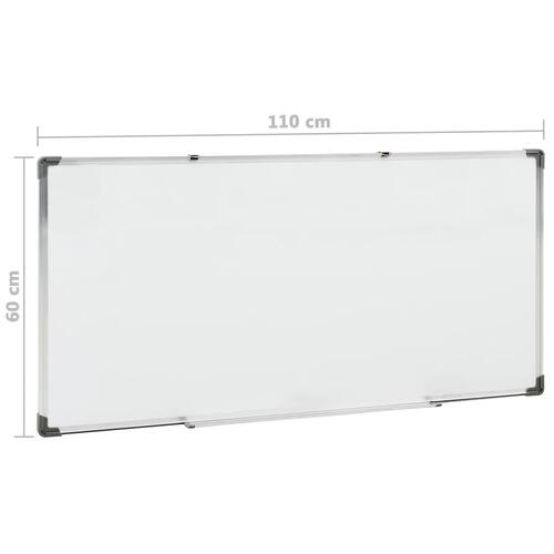 Magnetisk whiteboard 110x60 cm stål hvid