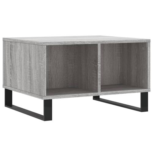 Sofabord 60x50x36,5 cm konstrueret træ grå sonoma-eg