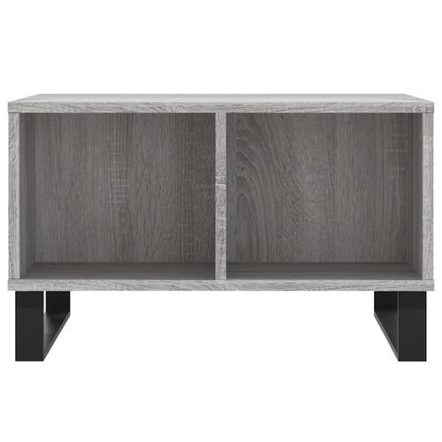 Sofabord 60x50x36,5 cm konstrueret træ grå sonoma-eg