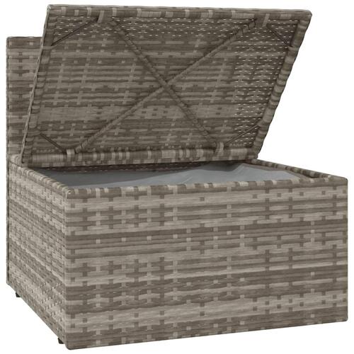 Midtermodul til havesofa med hynde 57x57x56 cm polyrattan grå