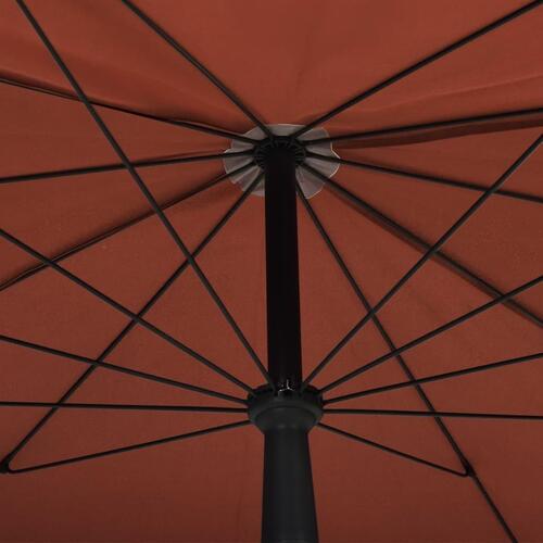 Parasol med stang 200x130 cm terrakotta