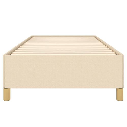 Sengeramme 100x200 cm stof cremefarvet
