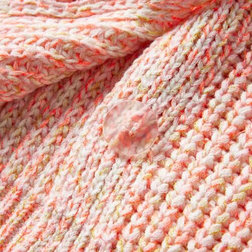 Strikket cardigan til børn str. 92 lyserød