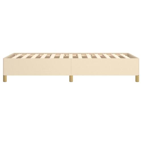 Sengeramme 100x200 cm stof cremefarvet