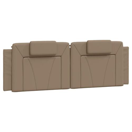 Gavlpude 160 cm kunstlæder cappuccinofarvet