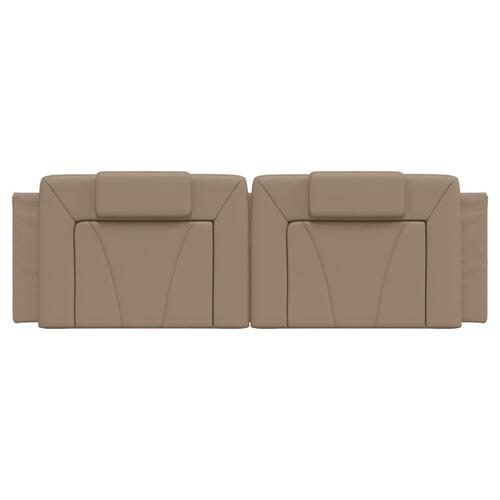 Gavlpude 160 cm kunstlæder cappuccinofarvet