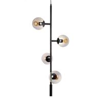 Loftslampe 40 x 40 x 234 cm Krystal Sort Metal Ø 15 cm Moderne