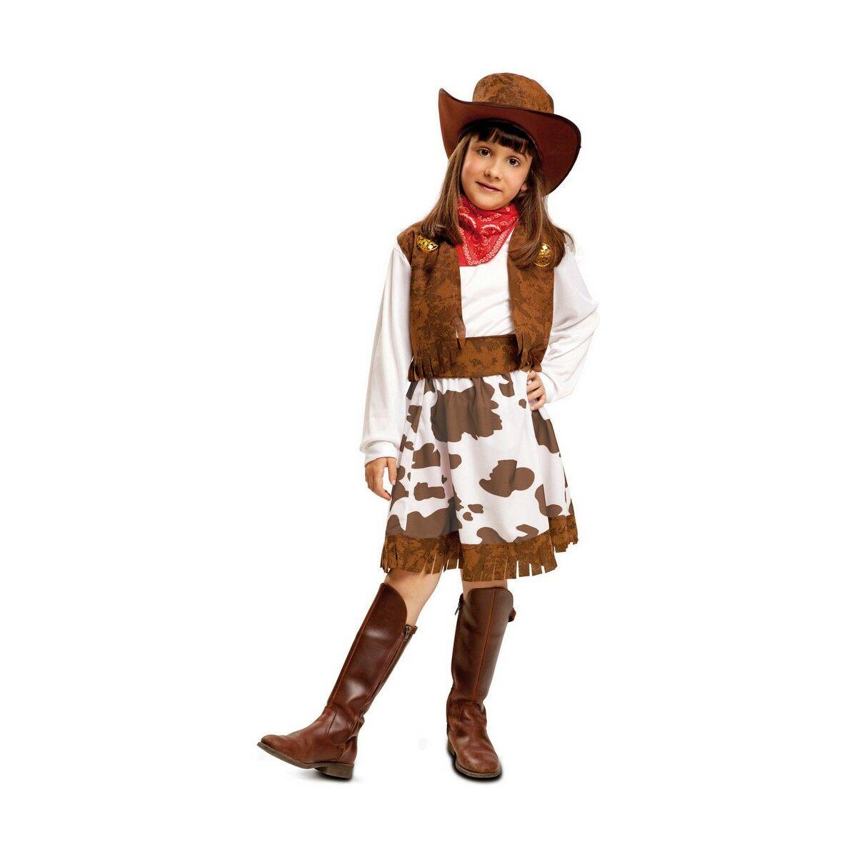 Kostume til børn Cowboy kvinde 5-6 år (4 Dele) 5-6 år