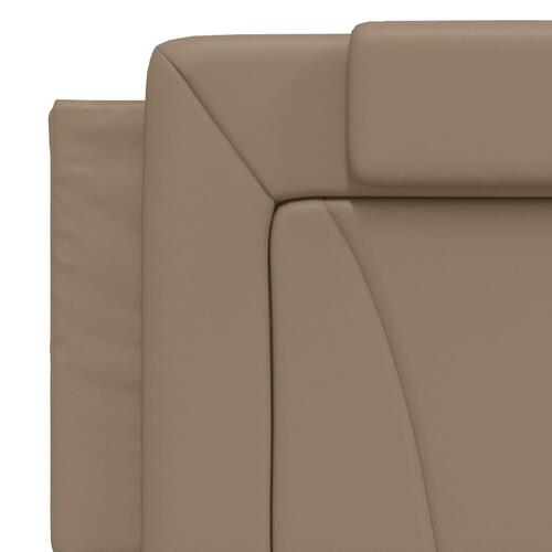 Gavlpude 160 cm kunstlæder cappuccinofarvet
