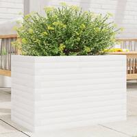 Plantekasse 70x40x46 cm massivt fyrretræ hvid