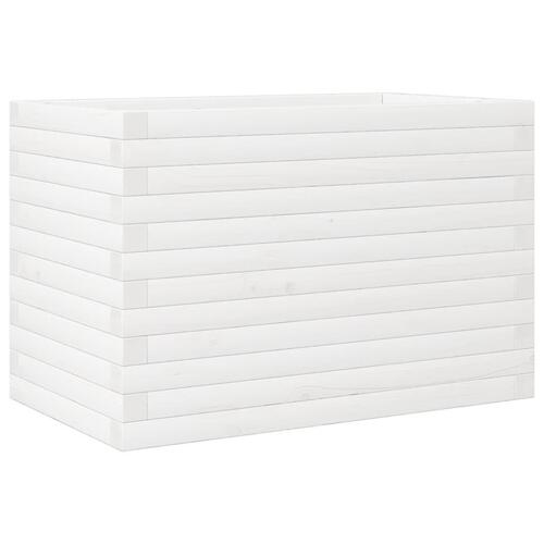 Plantekasse 70x40x46 cm massivt fyrretræ hvid