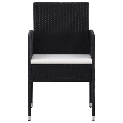 Havestole 2 stk. polyrattan sort