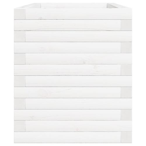 Plantekasse 70x40x46 cm massivt fyrretræ hvid