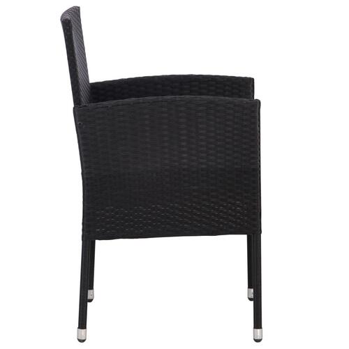 Havestole 2 stk. polyrattan sort