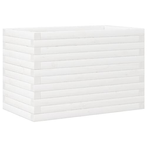Plantekasse 70x40x46 cm massivt fyrretræ hvid