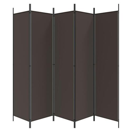 6-panels rumdeler 300x200 cm stof brun
