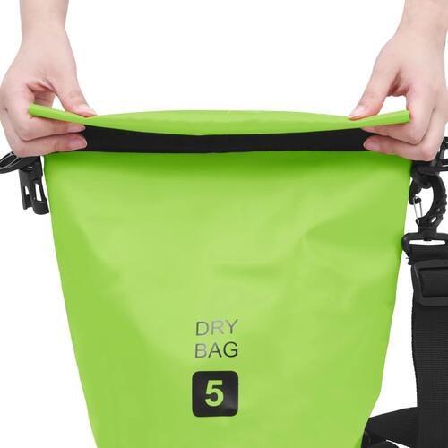 Vandtæt tørpose 5 l PVC grøn