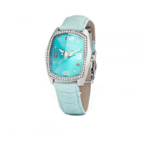 Chronotech dameur CT7504LS-01, blå læderrem (Ø 33 mm)