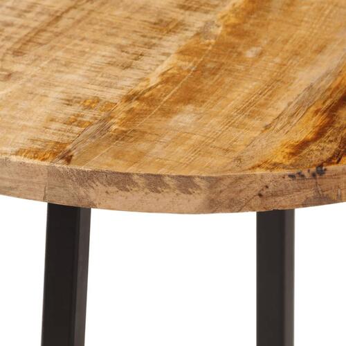 Sofabord 35x35x45 cm massivt mangotræ og jern