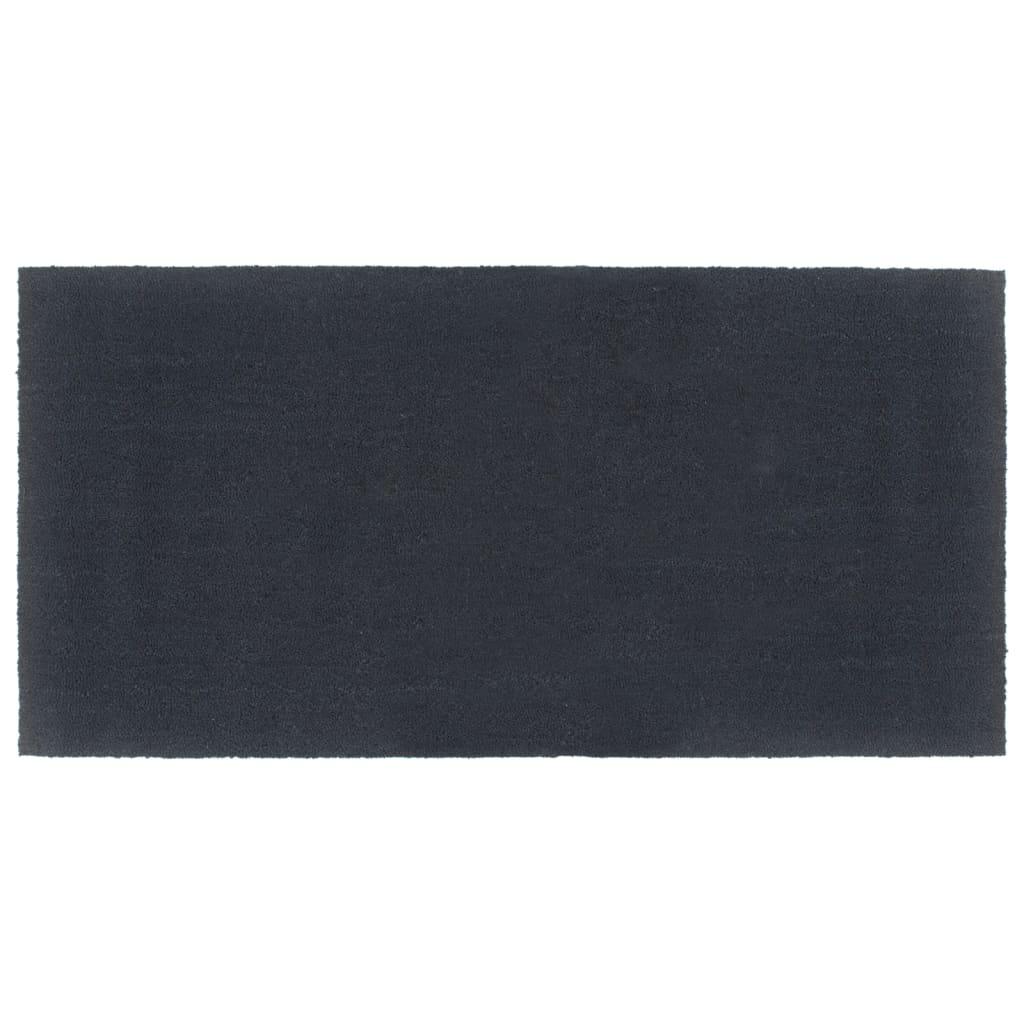 Dørmåtte 100x200 cm tuftet coir mørkegrå billede